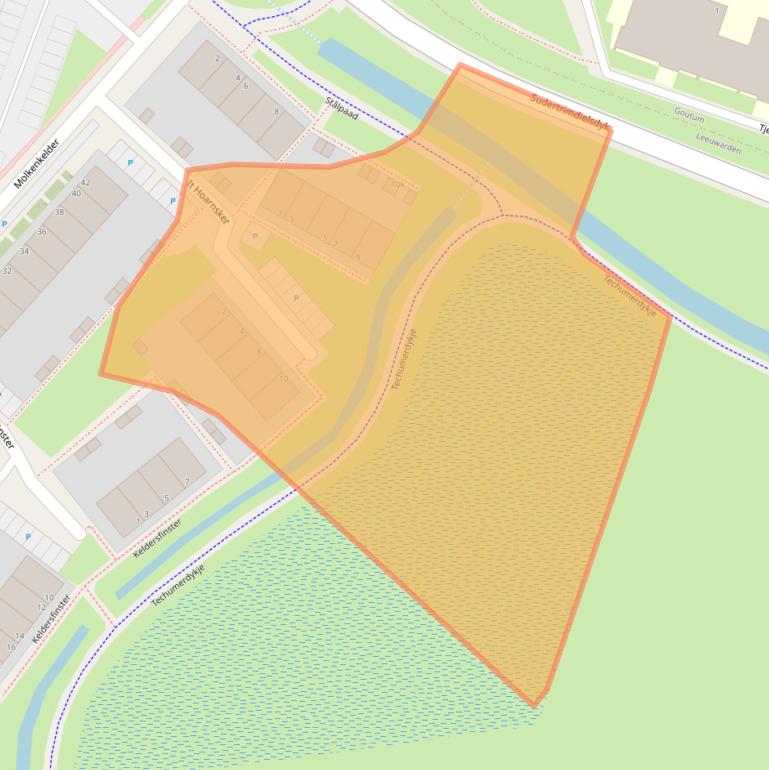 Kaart van postcodegebied 8941AL.