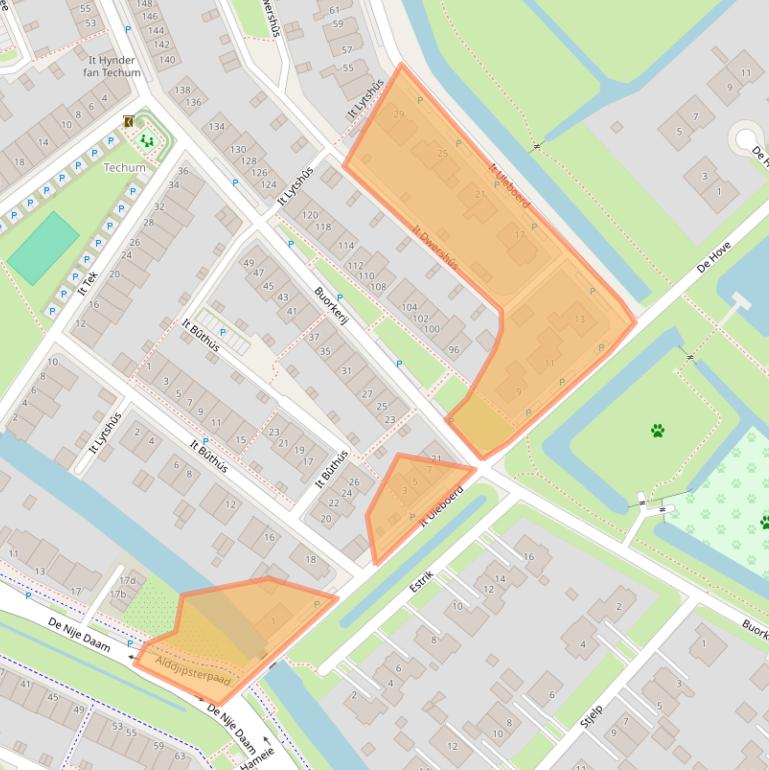 Kaart van postcodegebied 8941AR.