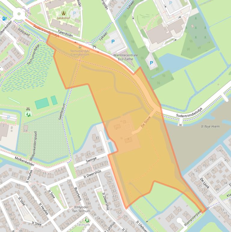Kaart van postcodegebied 8941AW.
