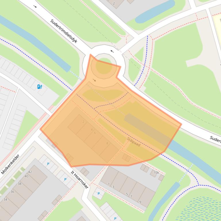 Kaart van postcodegebied 8941AX.