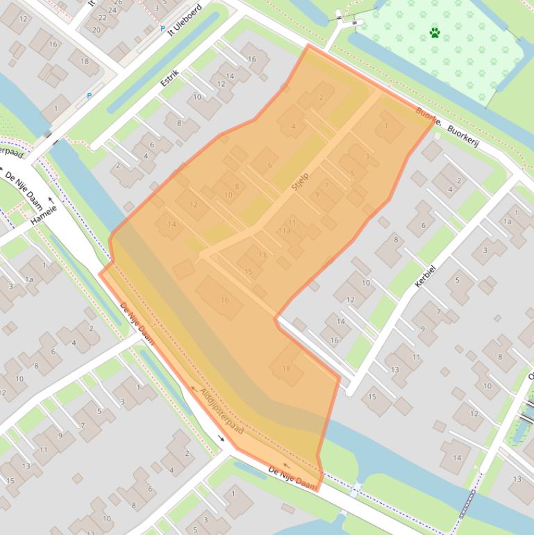 Kaart van postcodegebied 8941BC.