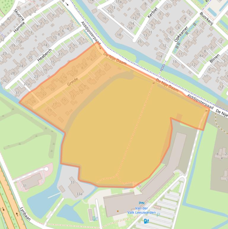 Kaart van postcodegebied 8941BN.