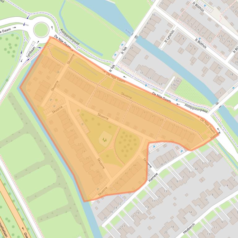 Kaart van postcodegebied 8941BP.