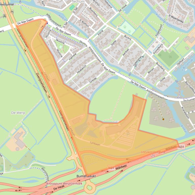 Kaart van postcodegebied 8941BR.