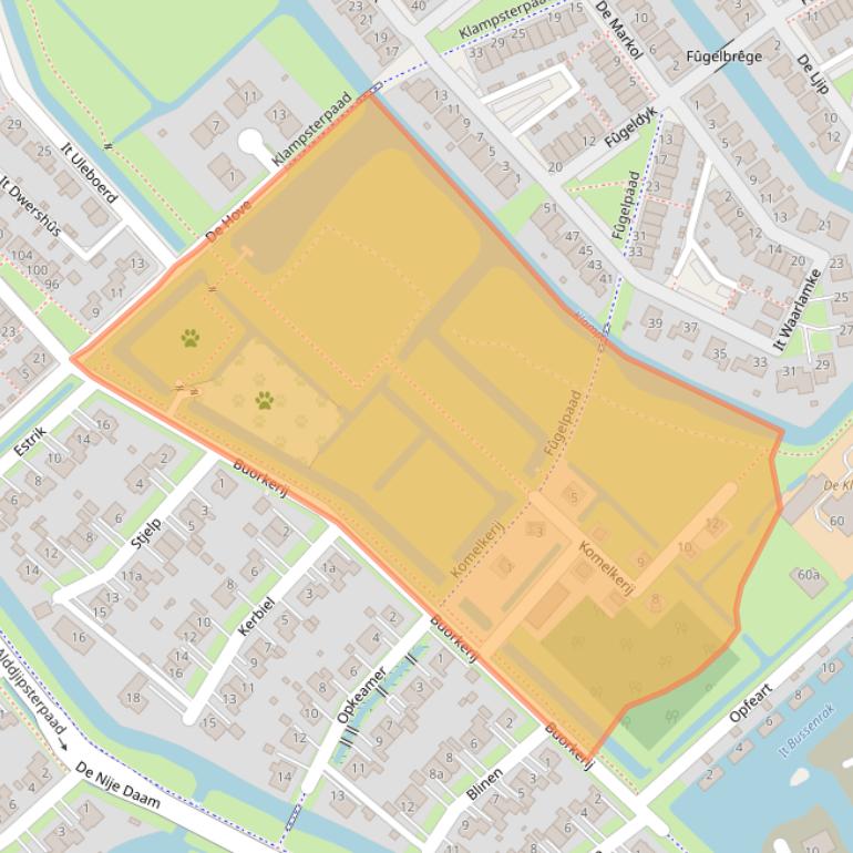 Kaart van postcodegebied 8941BS.