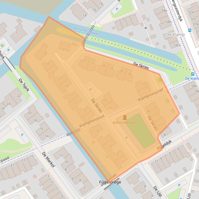 Kaart van postcodegebied 8941CC.