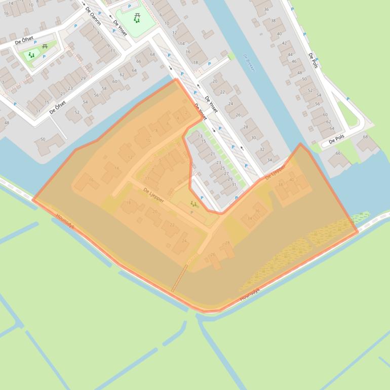 Kaart van postcodegebied 8941DE.