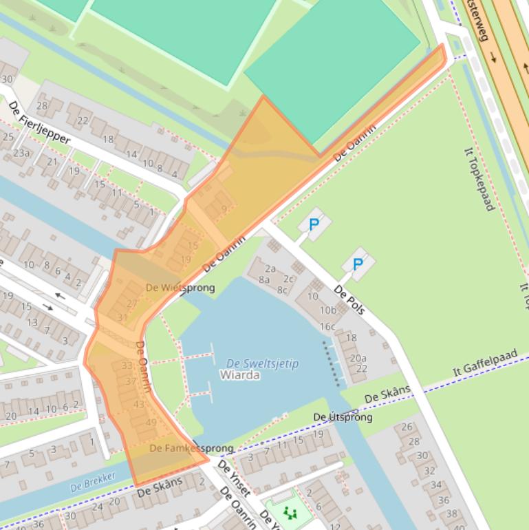 Kaart van postcodegebied 8941DJ.