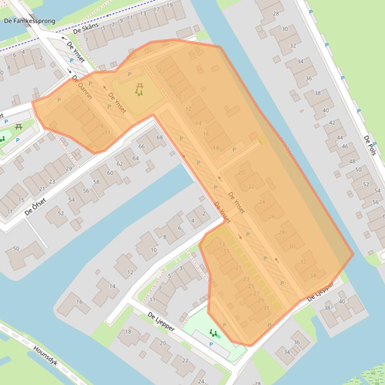 Kaart van postcodegebied 8941DP.