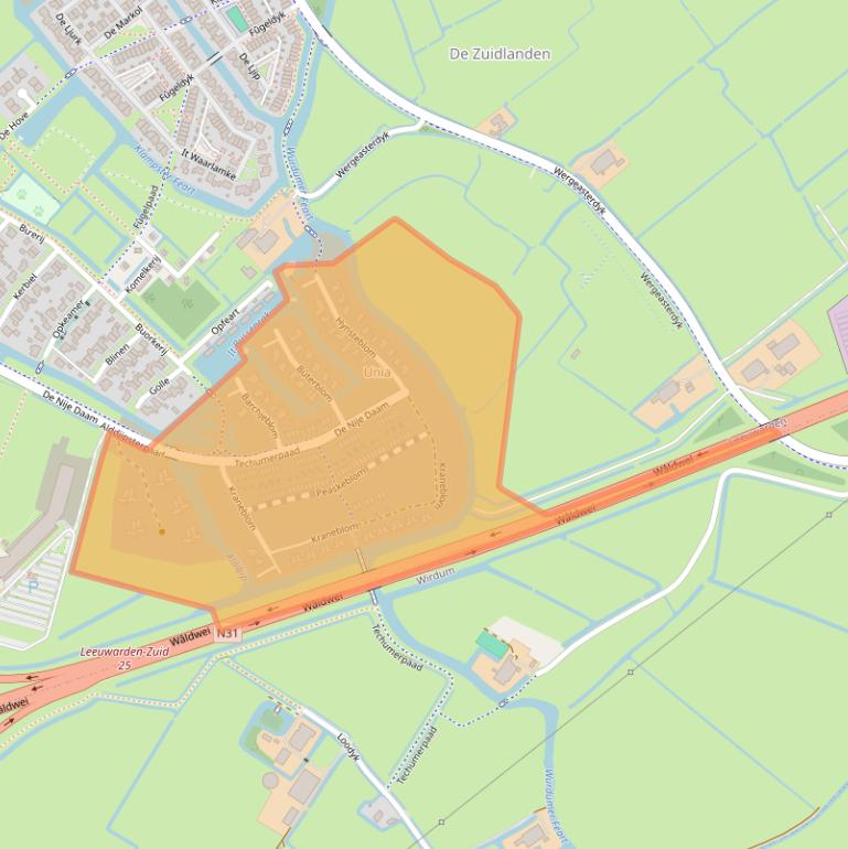 Kaart van postcodegebied 8941EC.