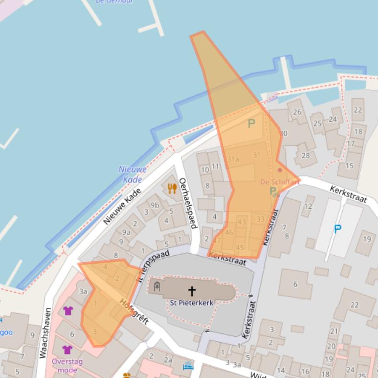 Kaart van postcodegebied 9001AB.