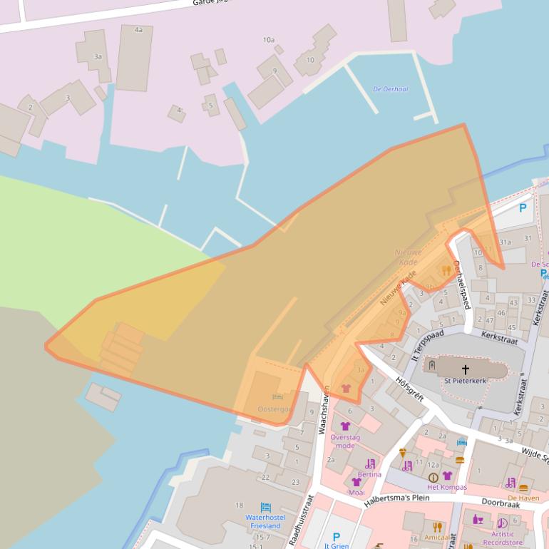 Kaart van postcodegebied 9001AE.