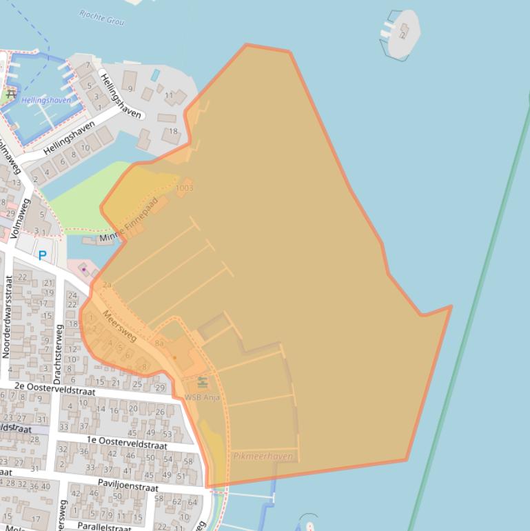 Kaart van postcodegebied 9001BG.