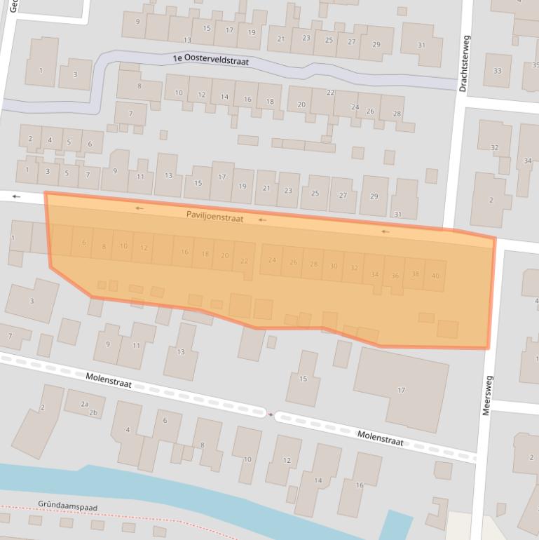 Kaart van postcodegebied 9001BR.