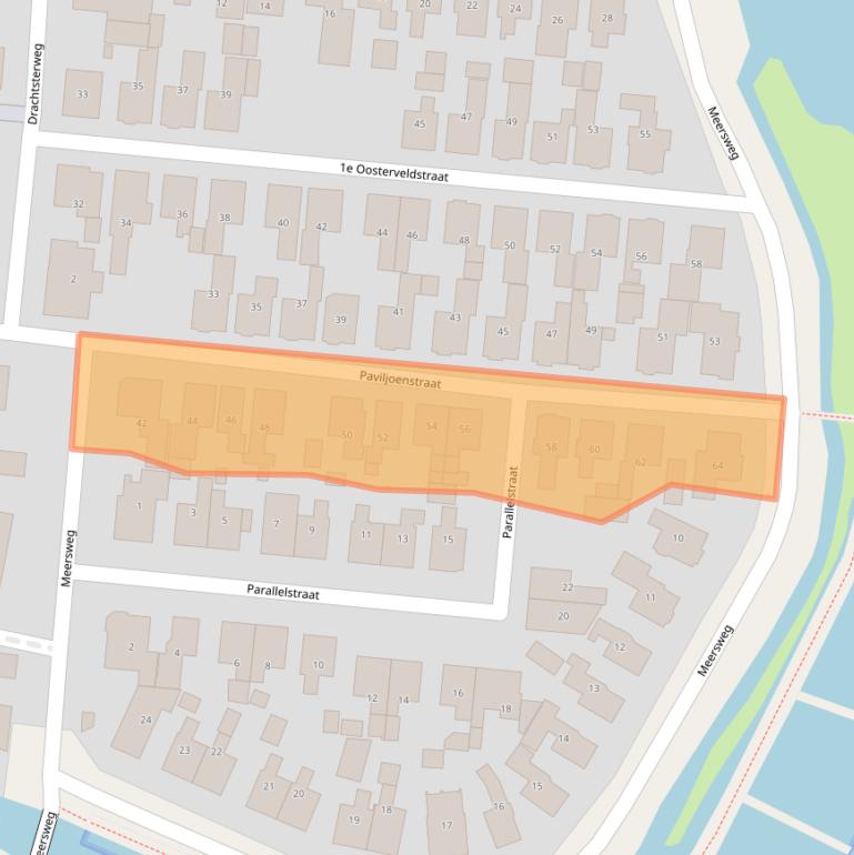 Kaart van postcodegebied 9001BS.