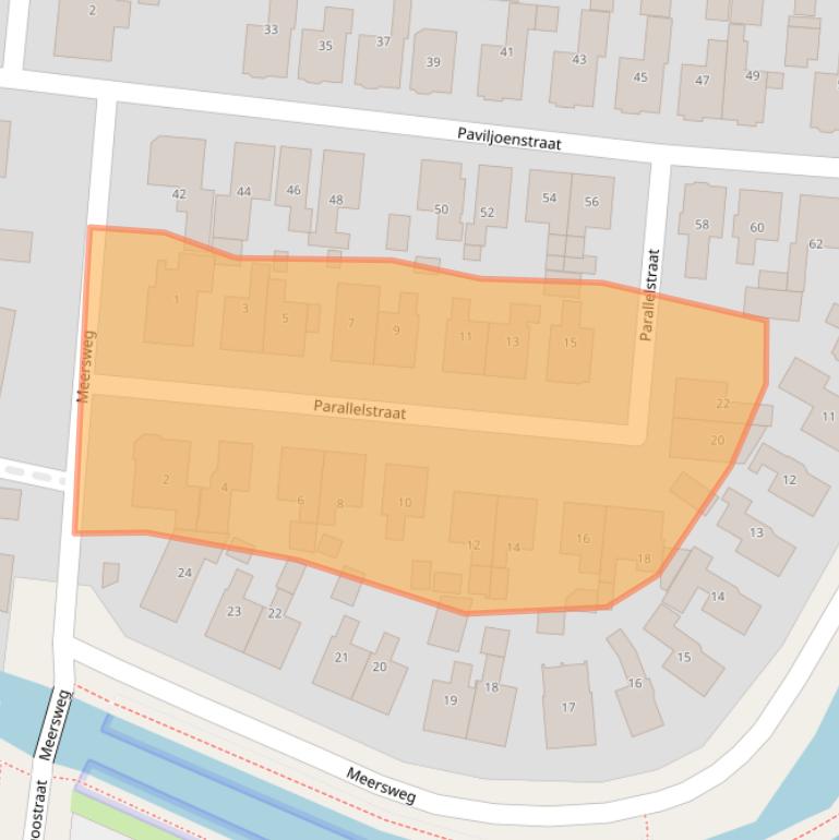 Kaart van postcodegebied 9001CB.