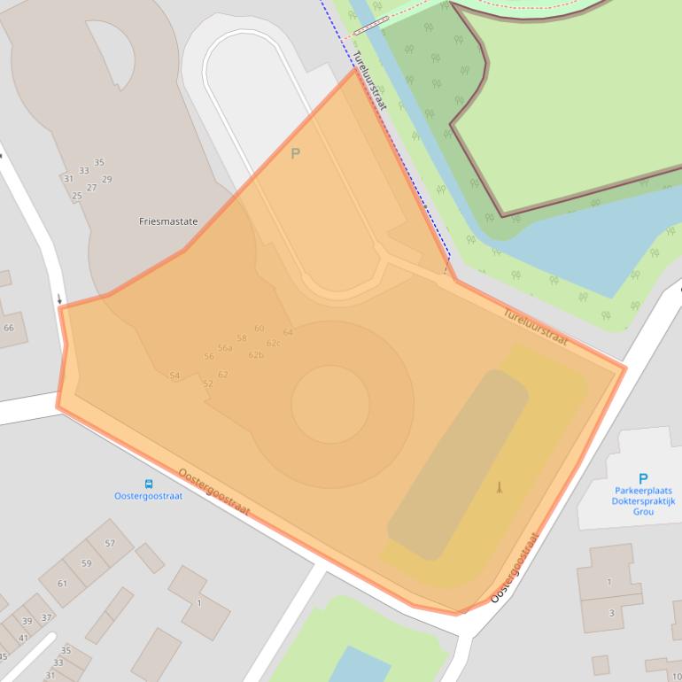 Kaart van postcodegebied 9001CM.