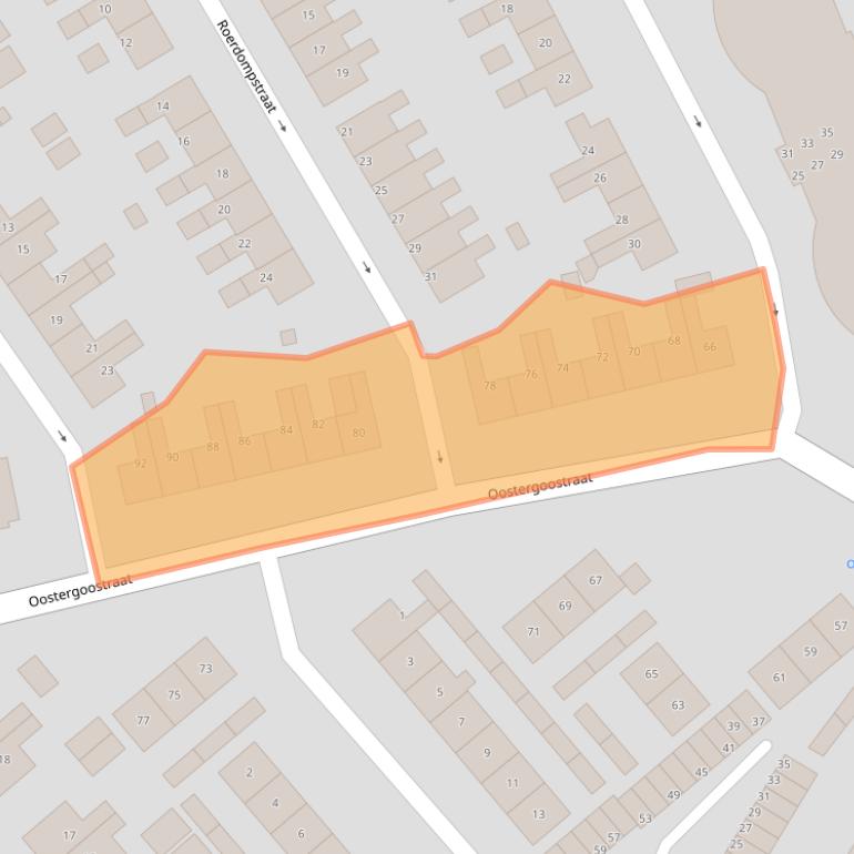 Kaart van postcodegebied 9001CN.