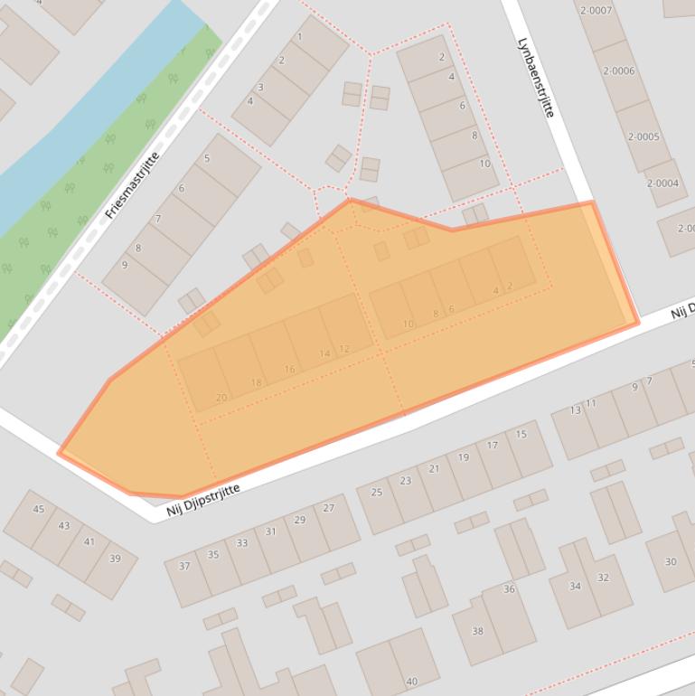 Kaart van postcodegebied 9001CX.