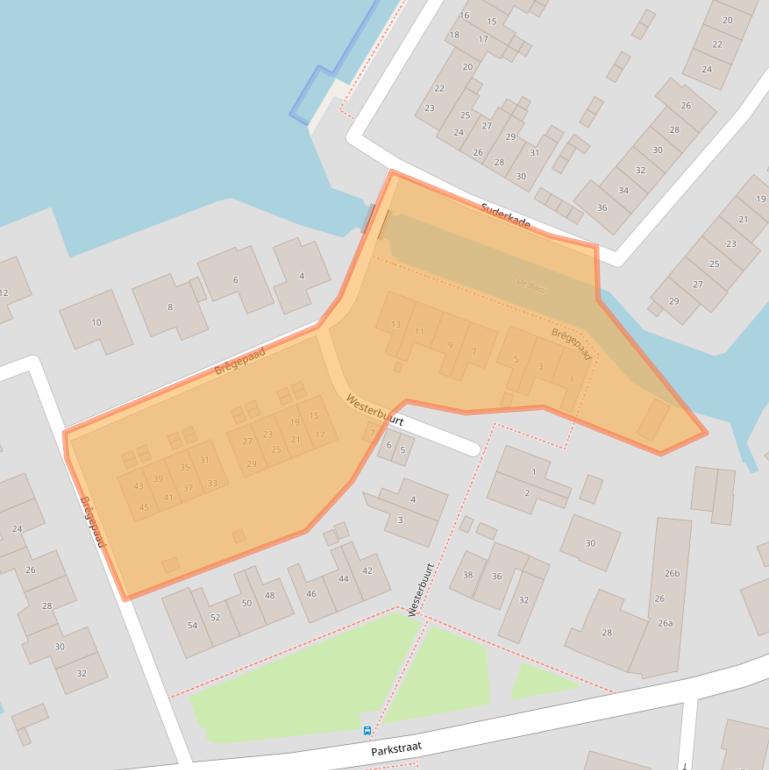 Kaart van postcodegebied 9001DH.