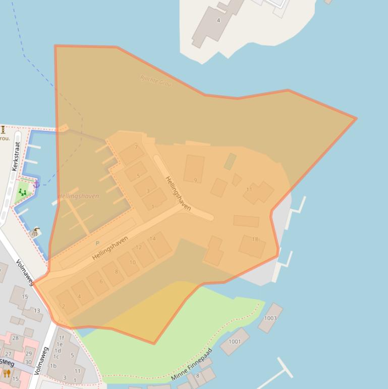 Kaart van postcodegebied 9001DK.