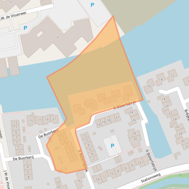 Kaart van postcodegebied 9001DN.