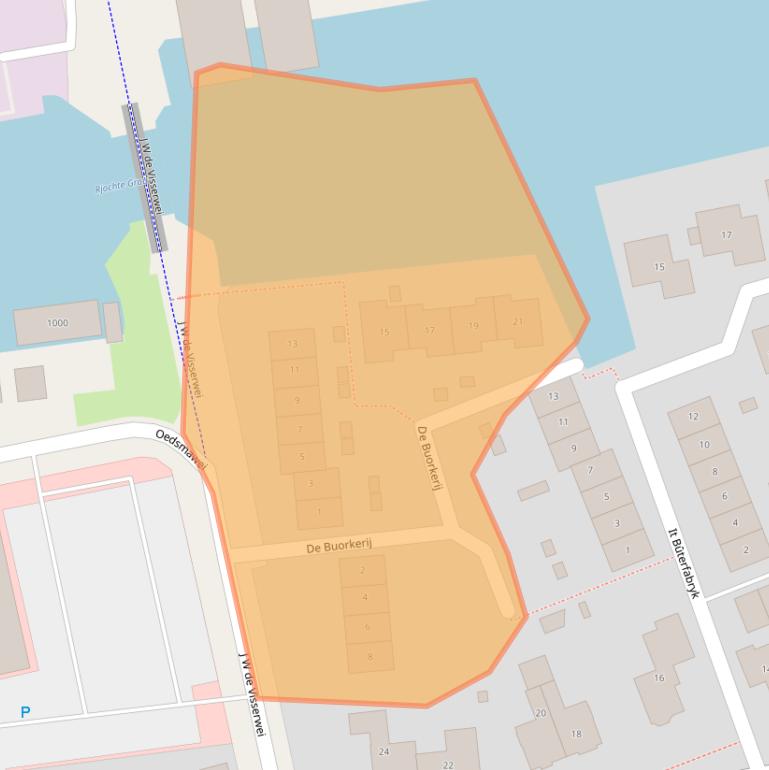 Kaart van postcodegebied 9001DR.