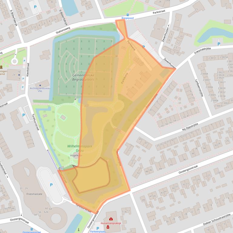 Kaart van postcodegebied 9001DS.