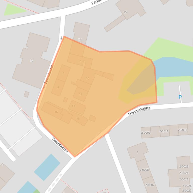 Kaart van postcodegebied 9001EB.