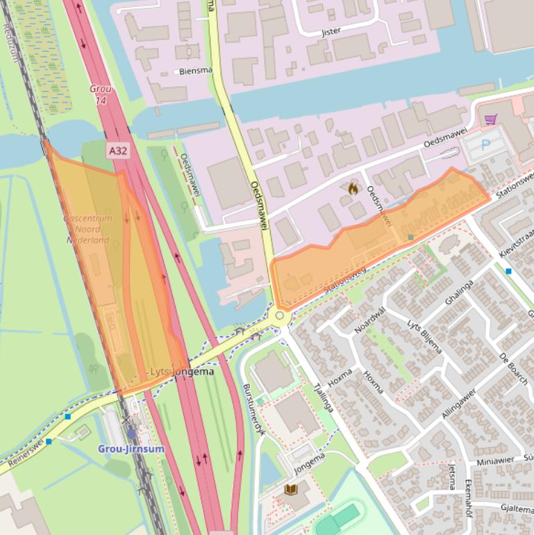 Kaart van postcodegebied 9001EJ.