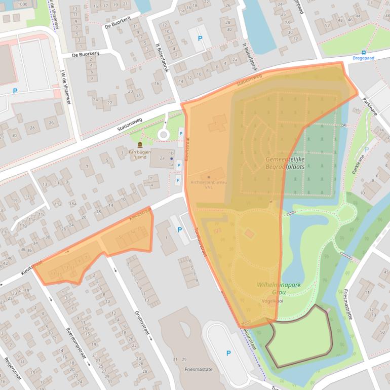 Kaart van postcodegebied 9001EK.
