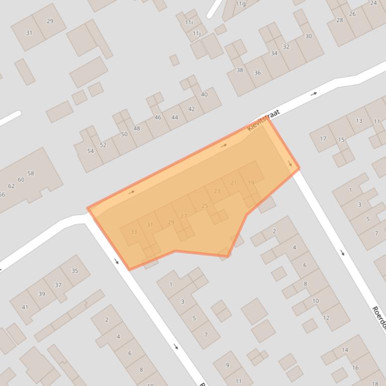 Kaart van postcodegebied 9001EL.