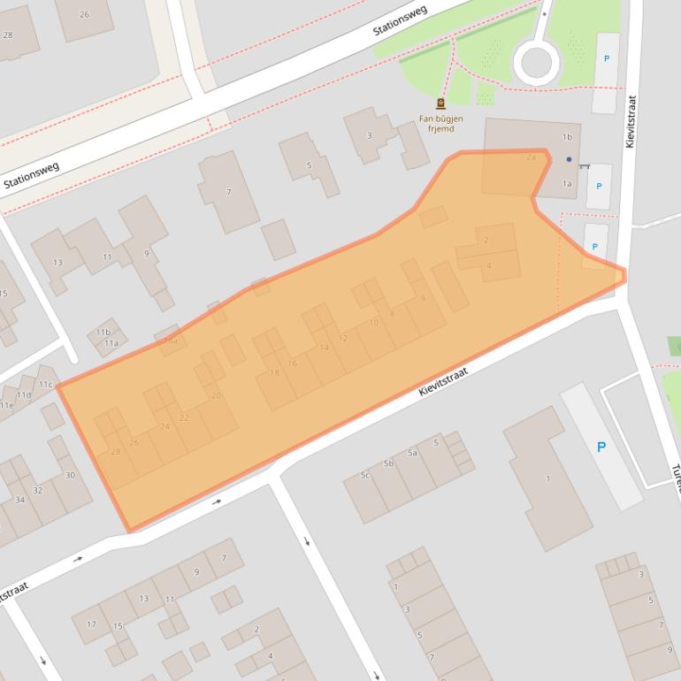 Kaart van postcodegebied 9001EN.