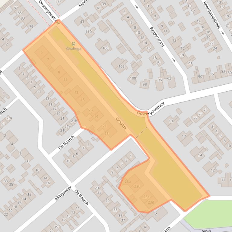 Kaart van postcodegebied 9001GB.