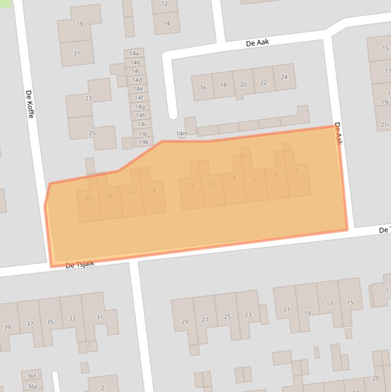 Kaart van postcodegebied 9001HG.