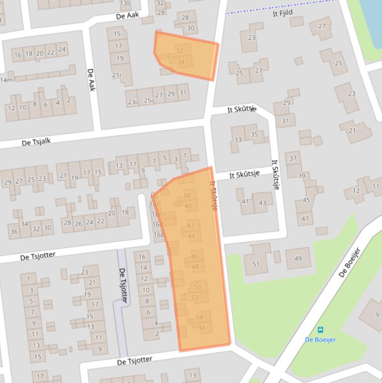 Kaart van postcodegebied 9001HK.