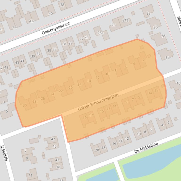 Kaart van postcodegebied 9001HL.