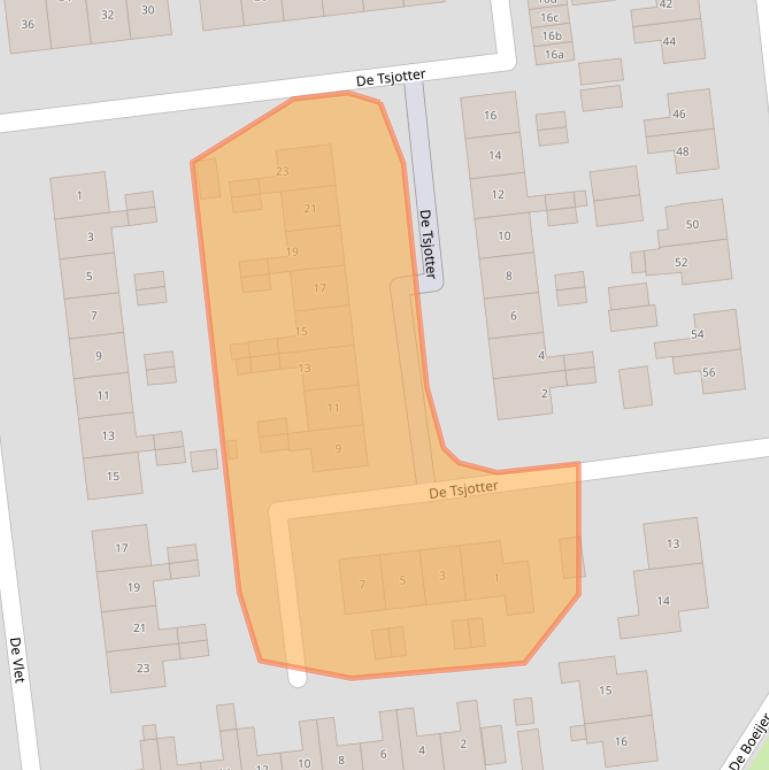 Kaart van postcodegebied 9001HM.