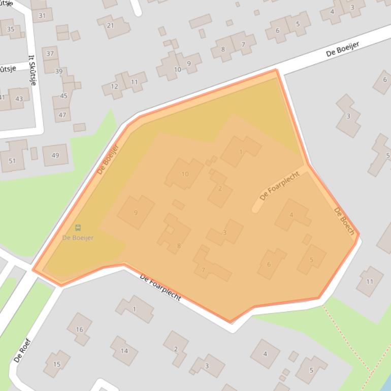 Kaart van postcodegebied 9001JK.