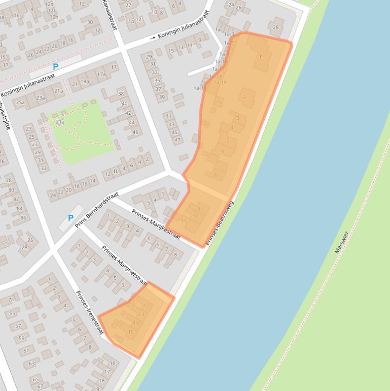 Kaart van postcodegebied 9001JM.