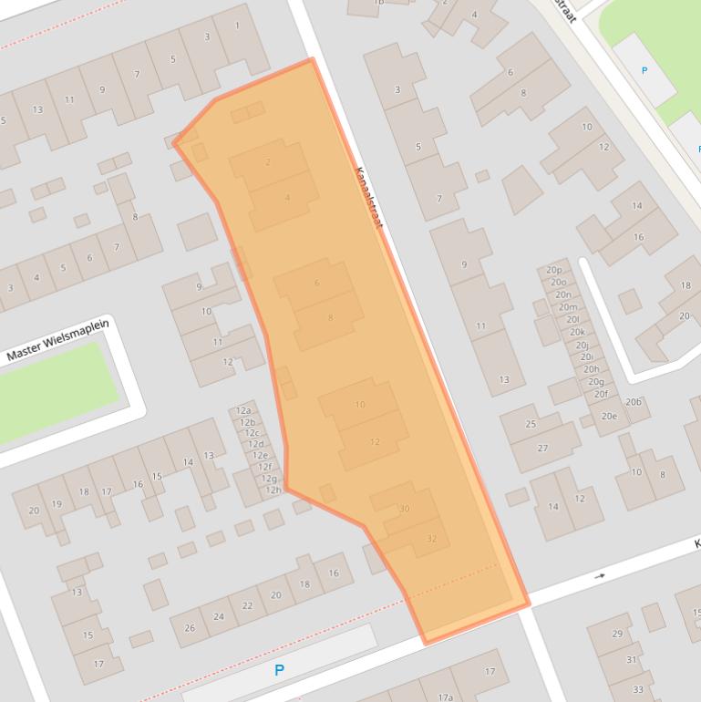 Kaart van postcodegebied 9001KC.