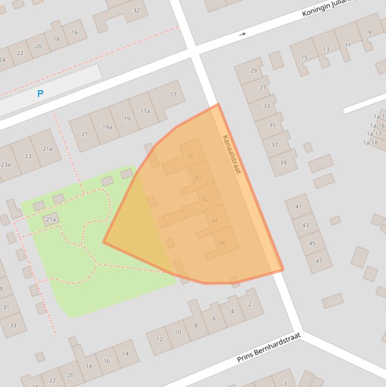 Kaart van postcodegebied 9001KD.