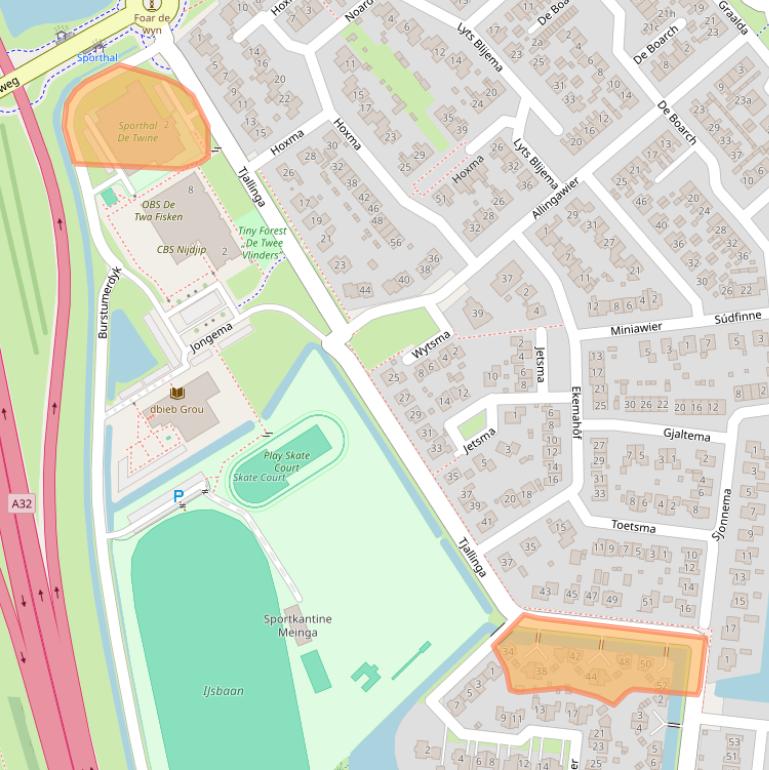 Kaart van postcodegebied 9001LB.