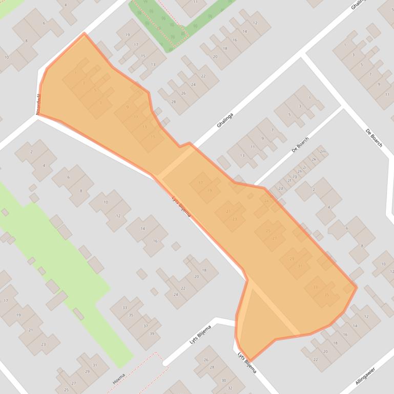 Kaart van postcodegebied 9001LH.