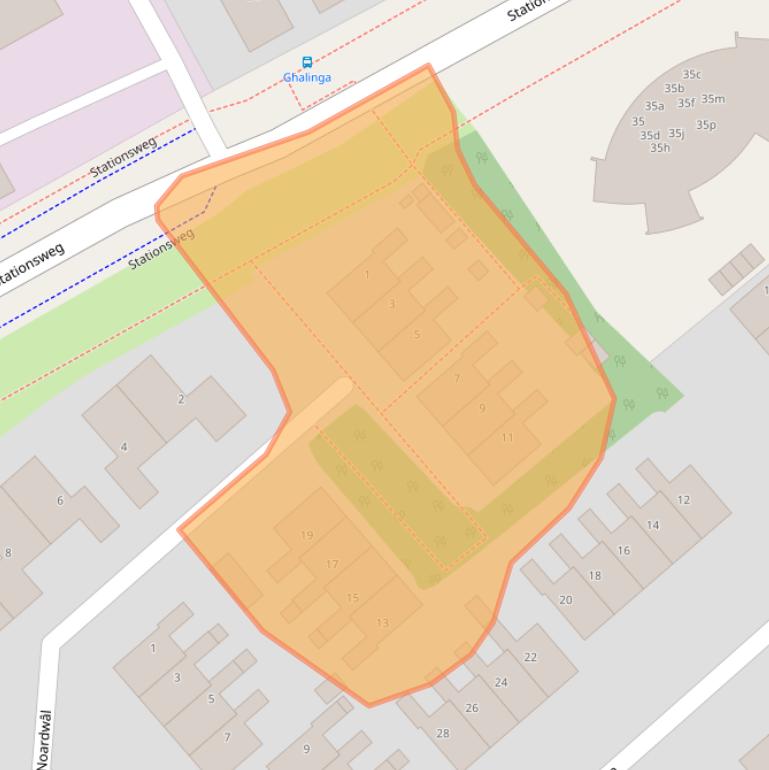 Kaart van postcodegebied 9001LK.