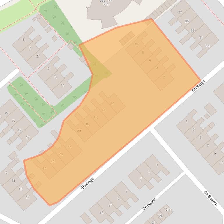 Kaart van postcodegebied 9001LN.