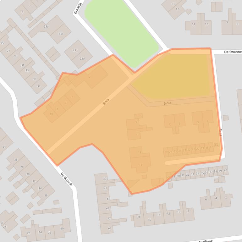 Kaart van postcodegebied 9001LX.