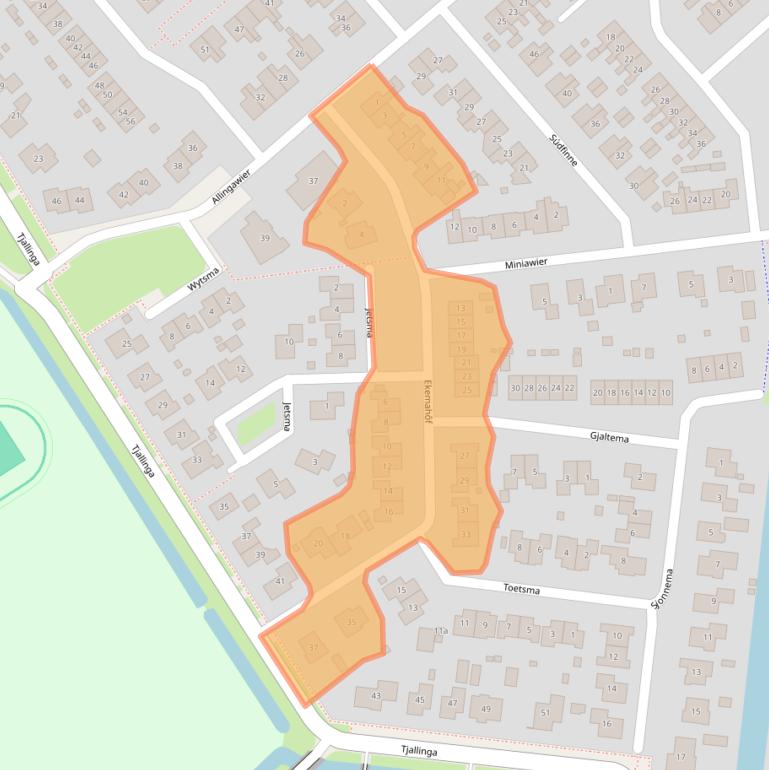 Kaart van postcodegebied 9001LZ.