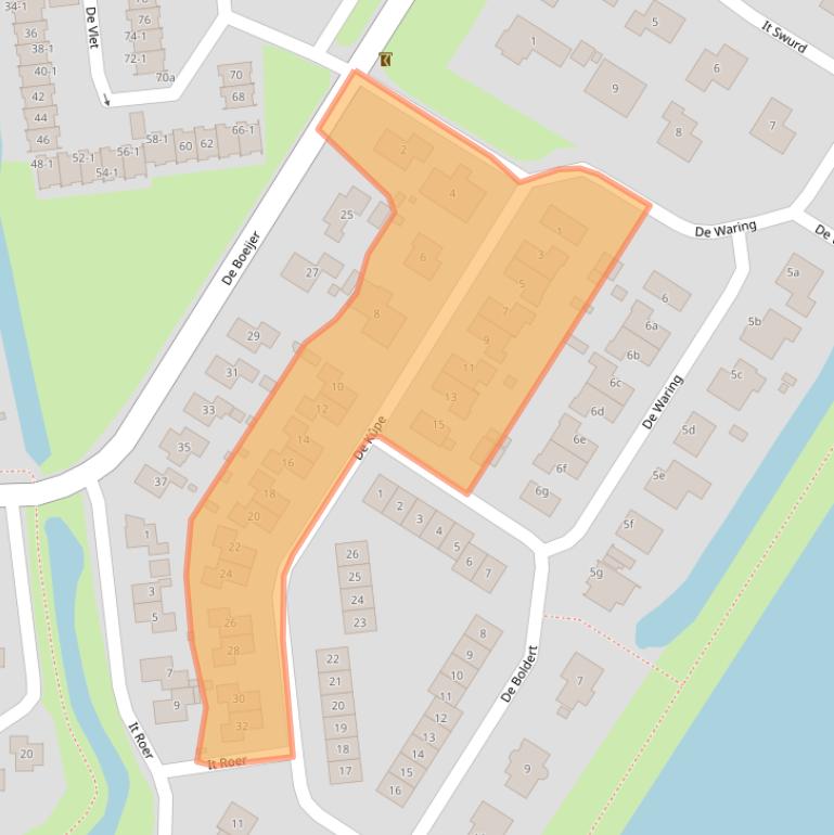 Kaart van postcodegebied 9001MC.