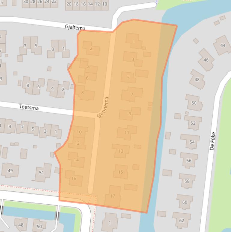 Kaart van postcodegebied 9001NC.